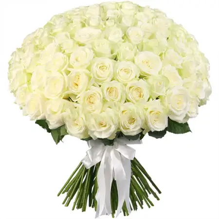 Букет из 101 белой розы
